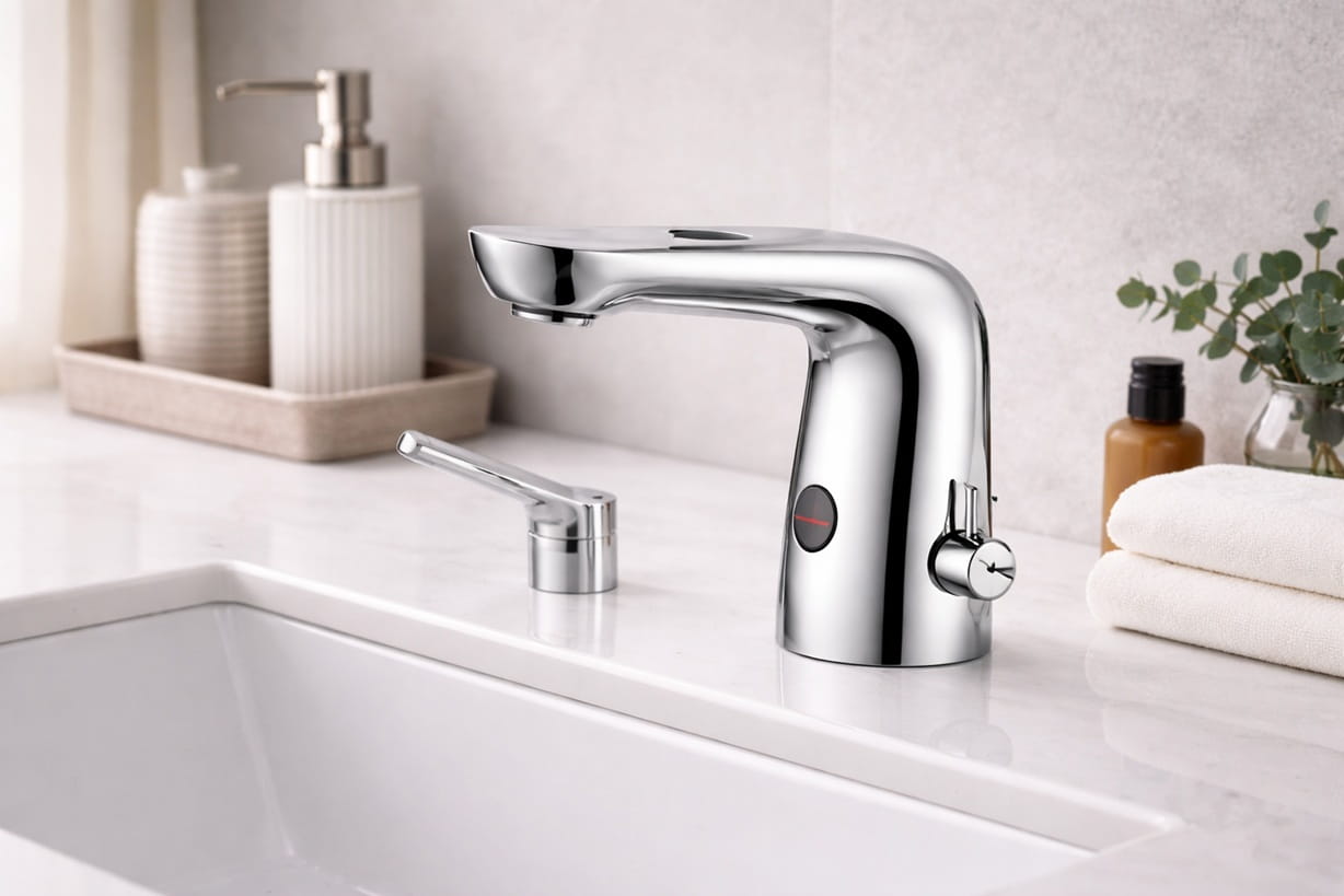 St. Gallen sensor faucet and soap dispenser set